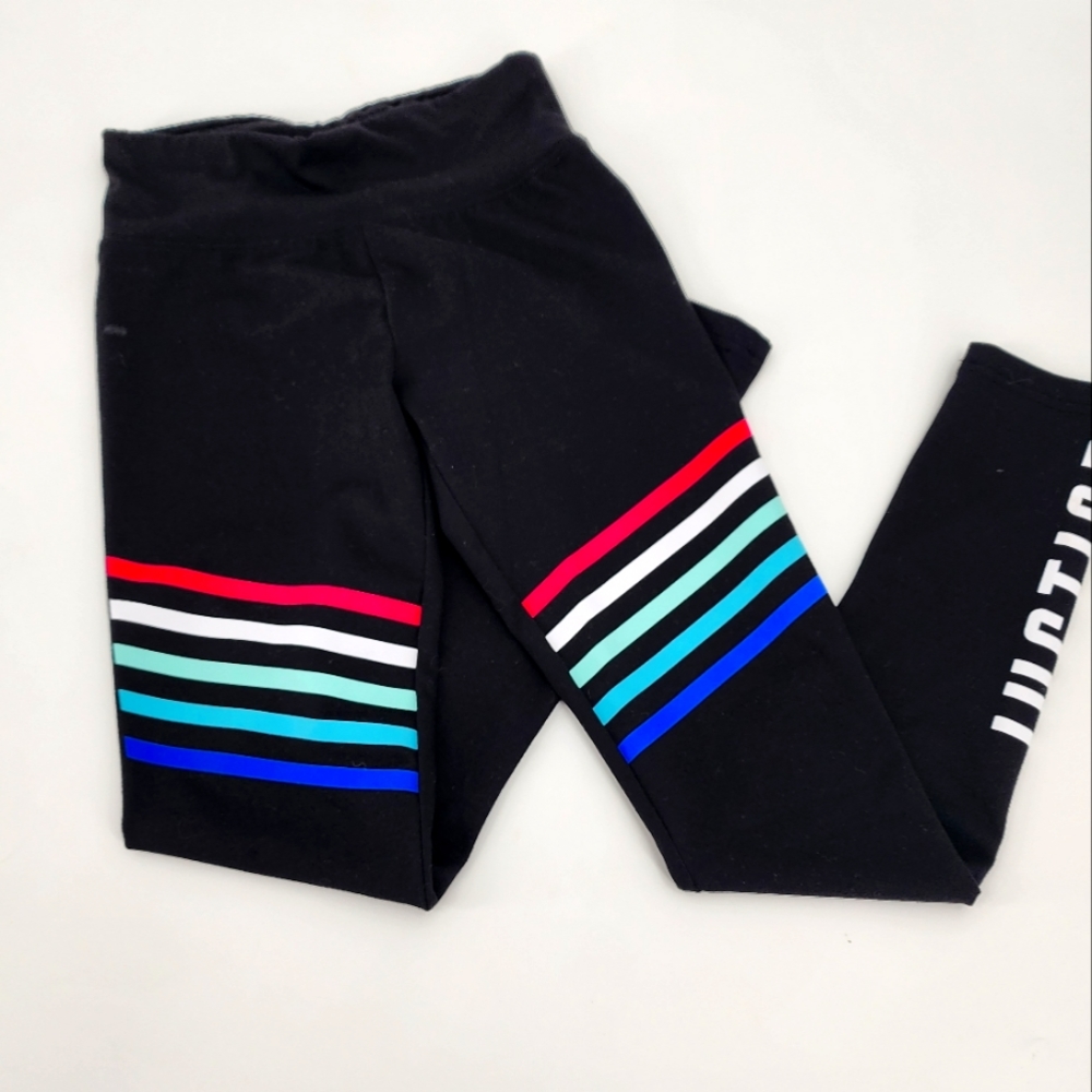 Justice Girls Black Leggins Size 12
